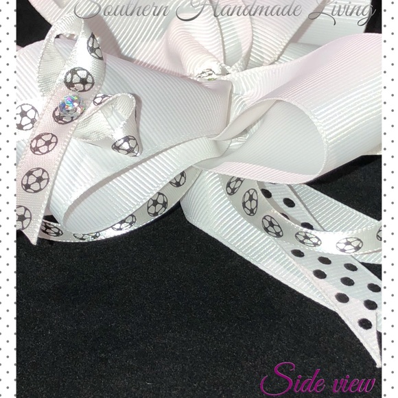 Handmade Soccer bow - Picture 3 of 3